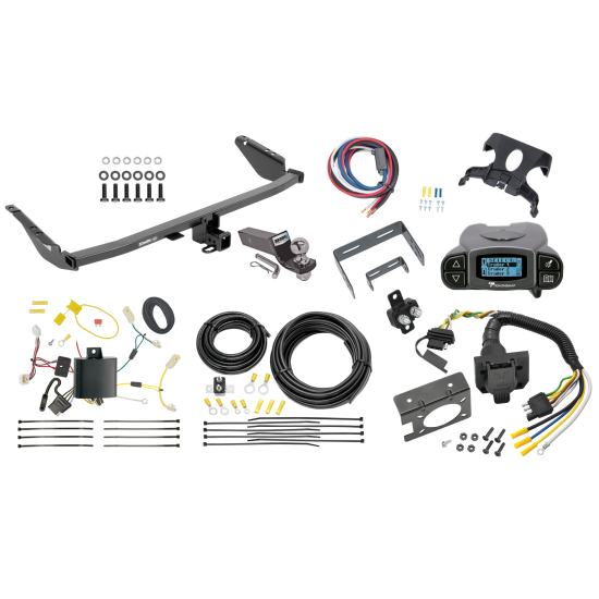 Trailer Hitch Tow Package Prodigy P3 Brake Control For 11-20 Toyota Sienna w/ 7-Way RV Wiring 2" Drop Mount 2" Ball Class 3 2" Receiver Draw-Tite Tekonsha