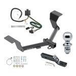 Trailer Tow Hitch For 17-19 Honda CR-V 20-24 Except Hybrid Complete Package w/ Wiring and 1-7/8" Ball