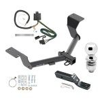 Trailer Tow Hitch For 17-19 Honda CR-V 20-24 Except Hybrid Complete Package w/ Wiring and 2" Ball