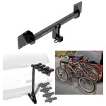 Trailer Hitch w/ 4 Bike Rack For 16-23 Tesla X All Styles Approved for Recreational & Offroad Use Carrier for Adult Woman or Child Bicycles Foldable