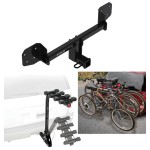 Trailer Hitch w/ 4 Bike Rack For 10-19 Subaru Outback Wagon Except Sport Approved for Recreational & Offroad Use Carrier for Adult Woman or Child Bicycles Foldable