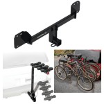 Trailer Hitch w/ 4 Bike Rack For 19-23 Volvo XC40 Approved for Recreational & Offroad Use Carrier for Adult Woman or Child Bicycles Foldable