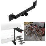 Trailer Hitch w/ 4 Bike Rack For 18-23 Land Rover Range Rover Velar Approved for Recreational & Offroad Use Carrier for Adult Woman or Child Bicycles Foldable