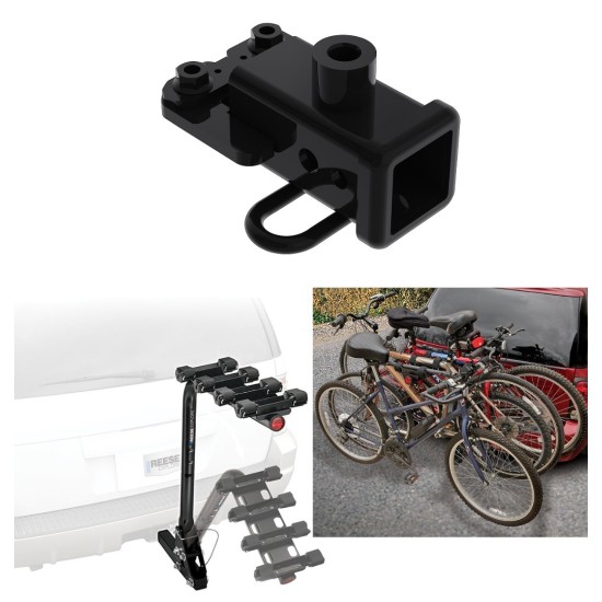 Trailer Hitch w/ 4 Bike Rack For 19-23 RAM 1500 (New Body Style) Approved for Recreational & Offroad Use Carrier for Adult Woman or Child Bicycles Foldable