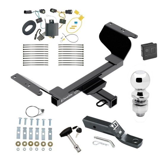 Trailer Tow Hitch For 18-22 Chevy Equinox Premier Except Models w/1.6L Diesel Deluxe Package Wiring 2" Ball and Lock