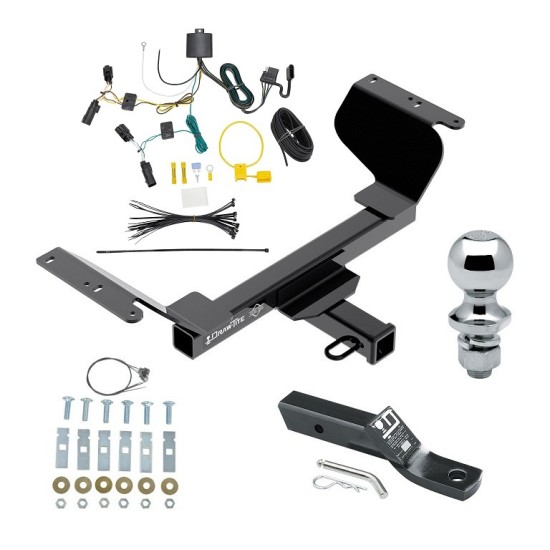 Trailer Tow Hitch For 18-24 GMC Terrain Except Diesel without Tow Prep Pkg w/ Wiring and 1-7/8" Ball