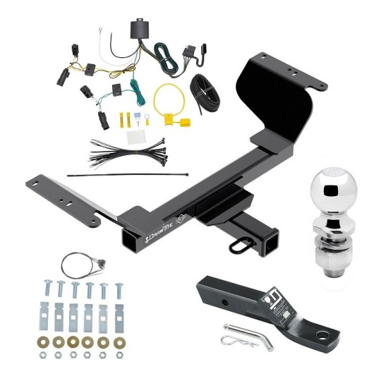 Trailer Tow Hitch For 18-24 GMC Terrain Except Diesel without Tow Prep Pkg Complete Package w/ Wiring and 2" Ball