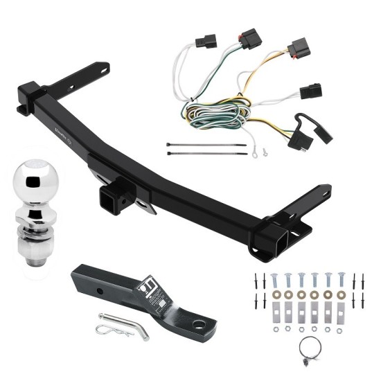 Trailer Tow Hitch For 11-13 Jeep Grand Cherokee Exc SRT-8 Complete Package w/ Wiring and 2" Ball