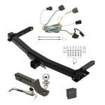 Trailer Tow Hitch For 11-13 Jeep Grand Cherokee Exc SRT-8 Deluxe Package Wiring 2" Ball Mount and Lock