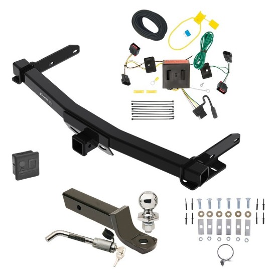 Trailer Tow Hitch For 11-13 Dodge Durango All Styles Deluxe Package Wiring 2" Ball Mount and Lock