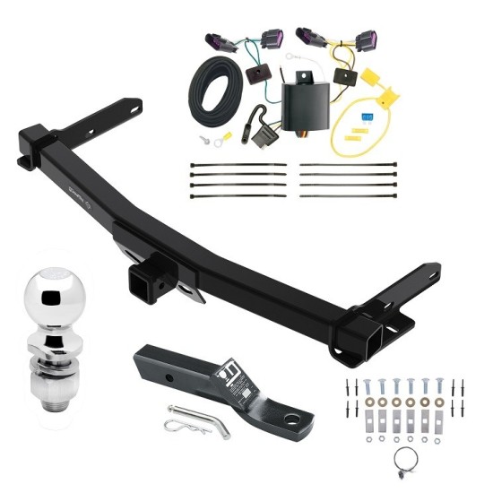 Trailer Tow Hitch For 14-23 Dodge Durango All Styles Complete Package w/ Wiring and 2" Ball