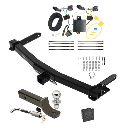 Trailer Tow Hitch For 14-23 Dodge Durango All Styles Deluxe Package Wiring 2" Ball Mount and Lock