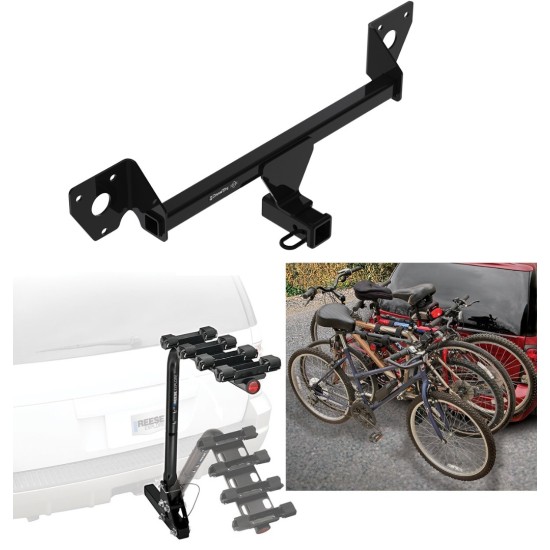 Trailer Hitch w/ 4 Bike Rack For 20-23 Buick Encore GX Chevrolet Trailblazer All Styles Approved for Recreational & Offroad Use Carrier for Adult Woman or Child Bicycles Foldable