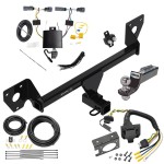 Trailer Hitch Tow Package w/ 7-Way RV Wiring For 20-23 Buick Encore GX w/ 2" Drop Mount 2" Ball Class 3 2" Receiver All Models