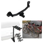 Trailer Hitch w/ 4 Bike Rack For 22-23 Chevrolet Bolt EUV Approved for Recreational & Offroad Use Carrier for Adult Woman or Child Bicycles Foldable