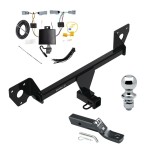 Trailer Tow Hitch For 21-25 Chevy Trailblazer w/LED Taillights Class 3 2" Receiver Complete Package w/ Wiring and 1-7/8" Ball