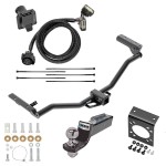 Trailer Hitch Tow Package w/ 7-Way RV Wiring For 11-19 Ford Explorer w/ 2" Drop Mount 2" Ball Class 3 2" Receiver Reese