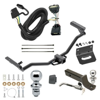 Ultimate Tow Package For 11-19 Ford Explorer Trailer Hitch w/ Wiring 2  Drop Mount Dual 2 and 1-7/8 Ball Lock Bracket Cover 2 Receiver Reese