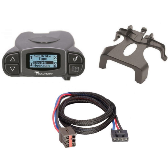 Tekonsha Prodigy P3 Trailer Brake Control for 92-08 Ford E-150 E-250 E-350 w/ Plug Play Wiring Adapter Proportional Eletric Trailer Brakes Module Box Controller