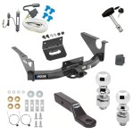 Ultimate Class 5 11K Tow Package For 11-18 RAM 1500 19-22 (Classic) Trailer Hitch w/ Wiring Dual 2" and 2-5/16" Ball 2" Drop Mount Lock Bracket Cover 2" Receiver Reese