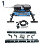 For 1997-2003 Ford F-150 Industry Standard Semi-Custom Above Bed Rail Kit + Reese M5 27K Fifth Wheel + In-Bed Wiring (For 6-1/2' and 8 foot Bed, Styleside, Except SuperCrew, w/o Factory Puck System Models) By Reese