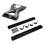 For 1975-1996 Ford F-250 Industry Standard Semi-Custom Above Bed Rail Kit + 25K Reese Gooseneck Hitch (For 6-1/2' and 8 foot Bed, w/o Factory Puck System Models) By Reese