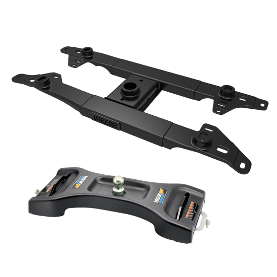 For 2017-2022 Ford F-250 Super Duty Elite Series Fifth Wheel Hitch Mounting System Rail Kit + Elite Gooseneck For Models w/o Factory Puck System (Excludes: w/Factory Prep Kit, w/o Factory Puck System Models) By Reese