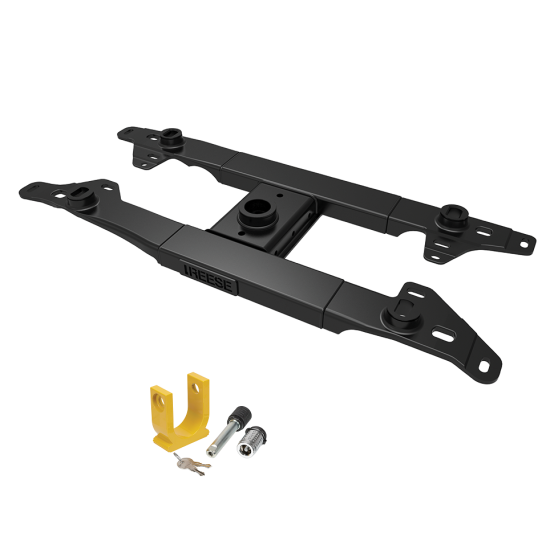 For 2017-2022 Ford F-250 Super Duty Elite Series Fifth Wheel Hitch Mounting System Rail Kit For Models w/o Factory Puck System + King Pin Lock (Excludes: w/Factory Prep Kit, w/o Factory Puck System Models) By Reese