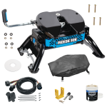 For 2011-2024 Ford F-450 Super Duty M5 Fifth Wheel Hitch + In-Bed Wiring 32K Talon Jaw Complete System For Models w/ Factory Puck System + King Pin Lock + 10" Lube Plate + Fifth Wheel Cover + Lube (For w/Factory or Reese Elite Puck System Models) By 