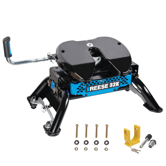 For 2011-2024 Ford F-450 Super Duty M5 Fifth Wheel Hitch 32K Talon Jaw Complete System For Models w/ Factory Puck System + King Pin Lock (For w/Factory or Reese Elite Puck System Models) By Reese