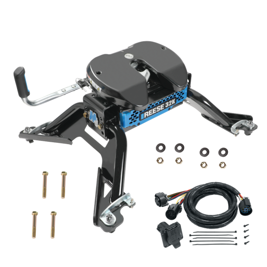 For 2015-2024 RAM 2500 M5 Fifth Wheel Hitch + In-Bed Wiring 32K Talon Jaw Complete System For Models w/ Factory Puck System (For w/Factory or Reese Elite Puck System Models) By Reese