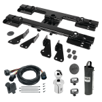 For 2020-2024 Chevrolet Silverado 3500 HD Elite Series Fifth Wheel Hitch Mounting System Rail Kit + Gooseneck Pop-In Ball + Wiring For Models w/o Factory Puck System (For 6-1/2' and 8 foot Bed, w/o Factory Puck System Models) By Reese