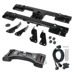 For 2020-2024 Chevrolet Silverado 2500 HD Elite Series Fifth Wheel Hitch Mounting System Rail Kit + Gooseneck Pop-In Ball + Wiring For Models w/o Factory Puck System (For 6-1/2' and 8 foot Bed, w/o Factory Puck System Models) By Reese