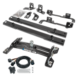 For 2015-2023 Ford F-150 Custom Reese Max Duty Underbed Rail Kit Power Puck System + 14K Gooseneck + In Bed Wiring (For All Styles, w/o Factory Puck System Models) By Reese