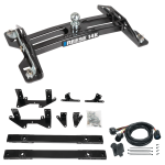 For 2020-2024 GMC Sierra 1500 Custom Reese Max Duty Underbed Rail Kit Power Puck System + 14K Gooseneck + In Bed Wiring (For All Styles, w/o Factory Puck System Models) By Reese