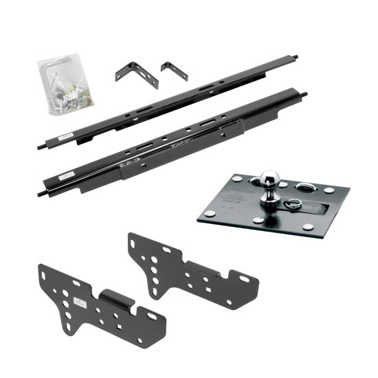 For 1999-2016 Ford F-350 Super Duty Fold Down Plate Underbed Gooseneck Hitch System (Excludes: Cab & Chassis, w/o Factory Puck System Models) By Draw-Tite