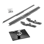 For 2011-2019 GMC Sierra 3500 HD Fold Down Plate Underbed Gooseneck Hitch System (Excludes: w/OEM HD Towing Prep Package, w/o Factory Puck System Models) By Draw-Tite