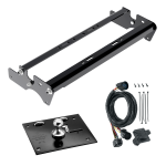 For 2015-2023 Ford F-150 Fold Down Plate Underbed Gooseneck Hitch + 7-Way In-Bed Wiring (Excludes: Raptor, w/o Factory Puck System Models) By Draw-Tite