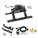 For 2011-2016 Ford F-350 Super Duty Custom Industry Standard Above Bed Rail Kit + 20K Fifth Wheel + In-Bed Wiring + King Pin Lock (For 5'8 or Shorter Bed (Sidewinder Required), Except Cab & Chassis, w/o Factory Puck System Models) By Reese