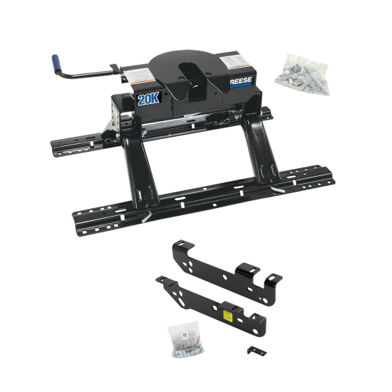 For 2011-2016 Ford F-250 Super Duty Custom Industry Standard Above Bed Rail Kit + 20K Fifth Wheel (For 6-1/2' and 8 foot Bed, Except Cab & Chassis, w/o Factory Puck System Models) By Reese