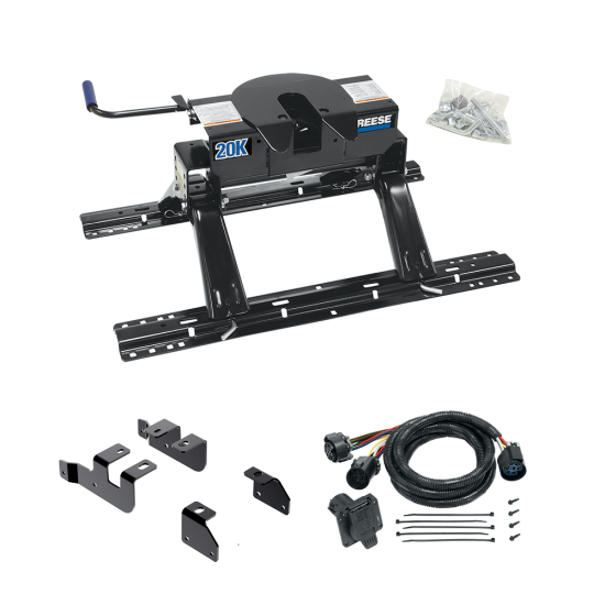 For 2014-2018 RAM 2500 Custom Industry Standard Above Bed Rail Kit + 20K Fifth Wheel + In-Bed Wiring (For 6-1/2' and 8 foot Bed, w/o Factory Puck System Models) By Reese