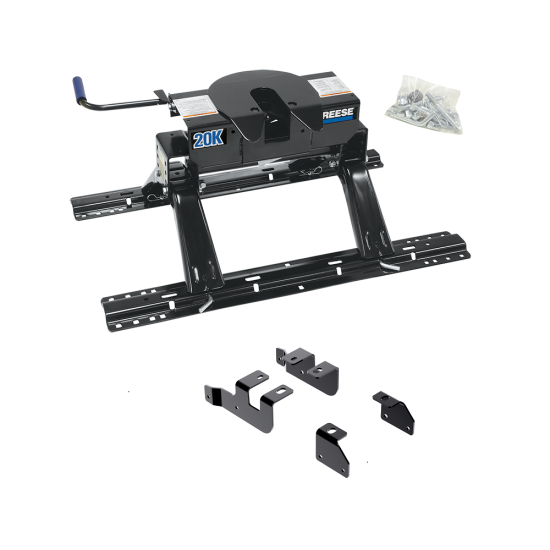 For 2014-2018 RAM 2500 Custom Industry Standard Above Bed Rail Kit + 20K Fifth Wheel (For 6-1/2' and 8 foot Bed, w/o Factory Puck System Models) By Reese