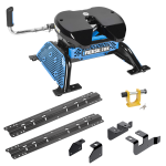 For 2014-2018 RAM 2500 Custom Industry Standard Above Bed Rail Kit + Reese M5 20K Fifth Wheel + King Pin Lock (For 5'8 or Shorter Bed (Sidewinder Required), w/o Factory Puck System Models) By Reese