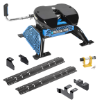 For 2014-2018 RAM 2500 Custom Industry Standard Above Bed Rail Kit + Reese M5 27K Fifth Wheel + King Pin Lock (For 5'8 or Shorter Bed (Sidewinder Required), w/o Factory Puck System Models) By Reese