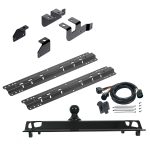 For 2014-2018 RAM 2500 Custom Industry Standard Above Bed Rail Kit + 25K Pro Series Gooseneck Hitch + In-Bed Wiring (For 5'8 or Shorter Bed (Sidewinder Required), w/o Factory Puck System Models) By Reese