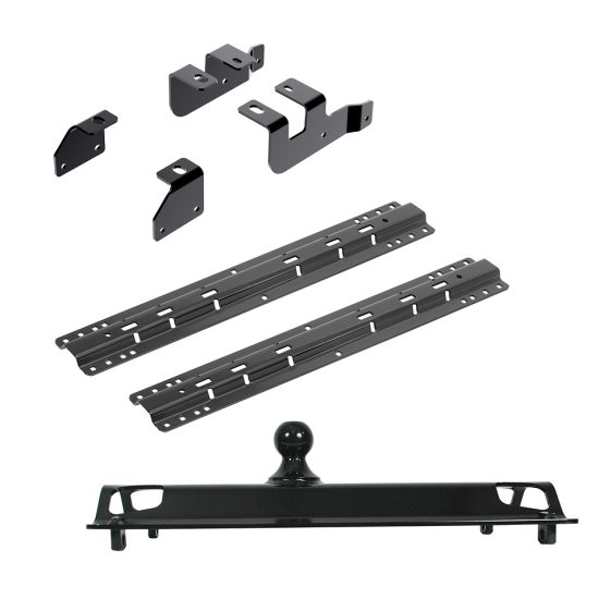 For 2014-2018 RAM 2500 Custom Industry Standard Above Bed Rail Kit + 25K Pro Series Gooseneck Hitch (For 6-1/2' and 8 foot Bed, w/o Factory Puck System Models) By Reese