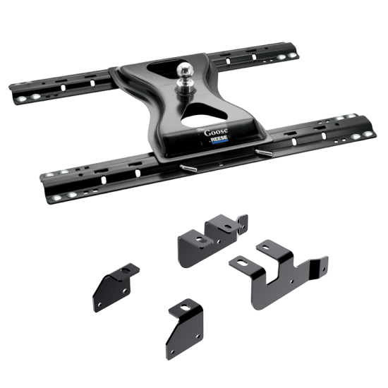 For 2014-2018 RAM 2500 Custom Industry Standard Above Bed Rail Kit + 25K Reese Gooseneck Hitch (For 6-1/2' and 8 foot Bed, w/o Factory Puck System Models) By Reese