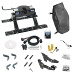 For 2001-2006 GMC Sierra 1500 HD Custom Industry Standard Above Bed Rail Kit + 20K Fifth Wheel + In-Bed Wiring + King Pin Lock + Base Rail Lock + 10" Lube Plate + Fifth Wheel Cover + Lube (For 5'8 or Shorter Bed (Sidewinder Required), w/o Factory Puc