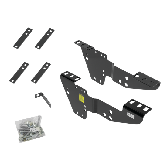 For 2001-2006 GMC Sierra 3500 Gooseneck Fifth Wheel Underbed Custom Fit Brackets For Standard Rails (For 6-1/2' and 8 foot Bed, w/o Factory Puck System Models) By Reese