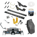 For 2001-2006 GMC Sierra 3500 Custom Industry Standard Above Bed Rail Kit + 16K Fifth Wheel + King Pin Lock + Base Rail Lock + 10" Lube Plate + Fifth Wheel Cover + Lube (For 6-1/2' and 8 foot Bed, w/o Factory Puck System Models) By Reese